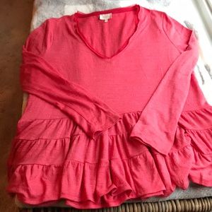 Women’s peplum top from Anthropologie.